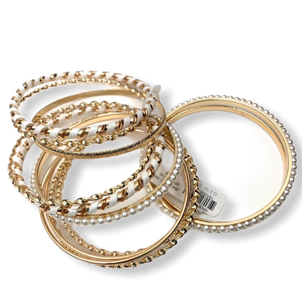 Bracelets Sets in Gold/Pearl